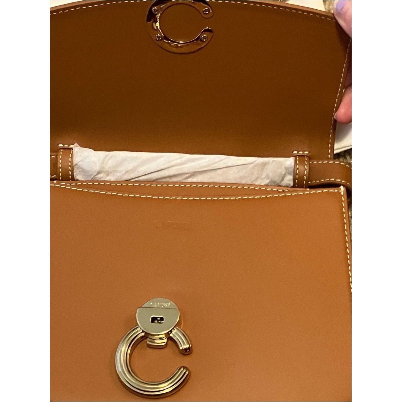 Nwot Cafune Small Pendulum Bag In Cognac/Chestnut — image 7 of 8